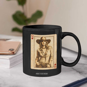 Funny Western Valentine Cowgirl Queen of Hearts Card Coffee Mug TS11 Print Your Wear