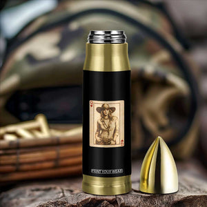 Funny Western Valentine Cowgirl Queen of Hearts Card Bullet Tumbler TS11 Print Your Wear