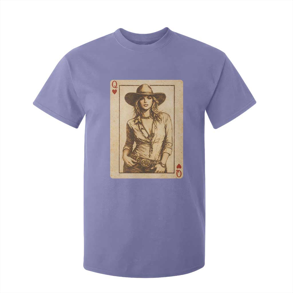 Funny Western Valentine Cowgirl Queen of Hearts Card T Shirt For Kid TS11 Violet Print Your Wear