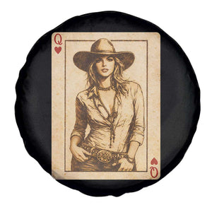Funny Western Valentine Cowgirl Queen of Hearts Card Spare Tire Cover TS11 Print Your Wear