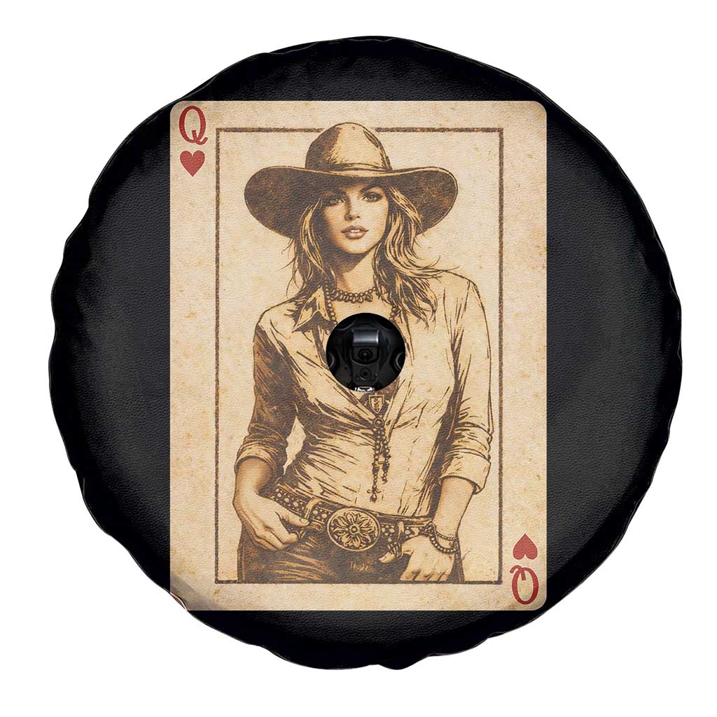 Funny Western Valentine Cowgirl Queen of Hearts Card Spare Tire Cover TS11 Print Your Wear