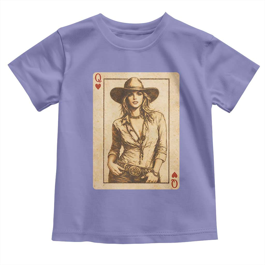 Funny Western Valentine Cowgirl Queen of Hearts Card Toddler T Shirt TS11 Violet Print Your Wear