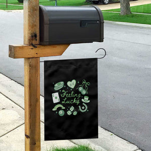 Feeling Lucky St Patricks Day Coquette Shamrock Garden Flag TS11 Print Your Wear