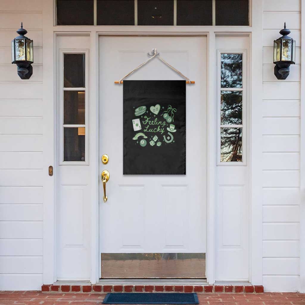 Feeling Lucky St Patricks Day Coquette Shamrock Garden Flag TS11 Print Your Wear