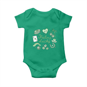 Feeling Lucky St Patricks Day Coquette Shamrock Baby Onesie TS11 Irish Green Print Your Wear