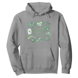 Feeling Lucky St Patricks Day Coquette Shamrock Hoodie TS11 Sport Gray Print Your Wear
