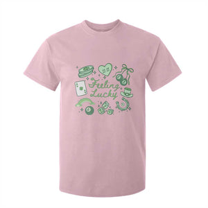 Feeling Lucky St Patricks Day Coquette Shamrock T Shirt For Kid TS11 Light Pink Print Your Wear