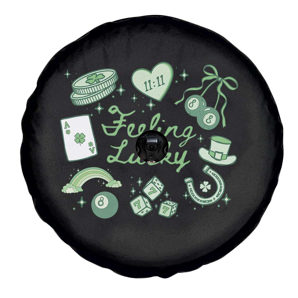 Feeling Lucky St Patricks Day Coquette Shamrock Spare Tire Cover TS11 Print Your Wear