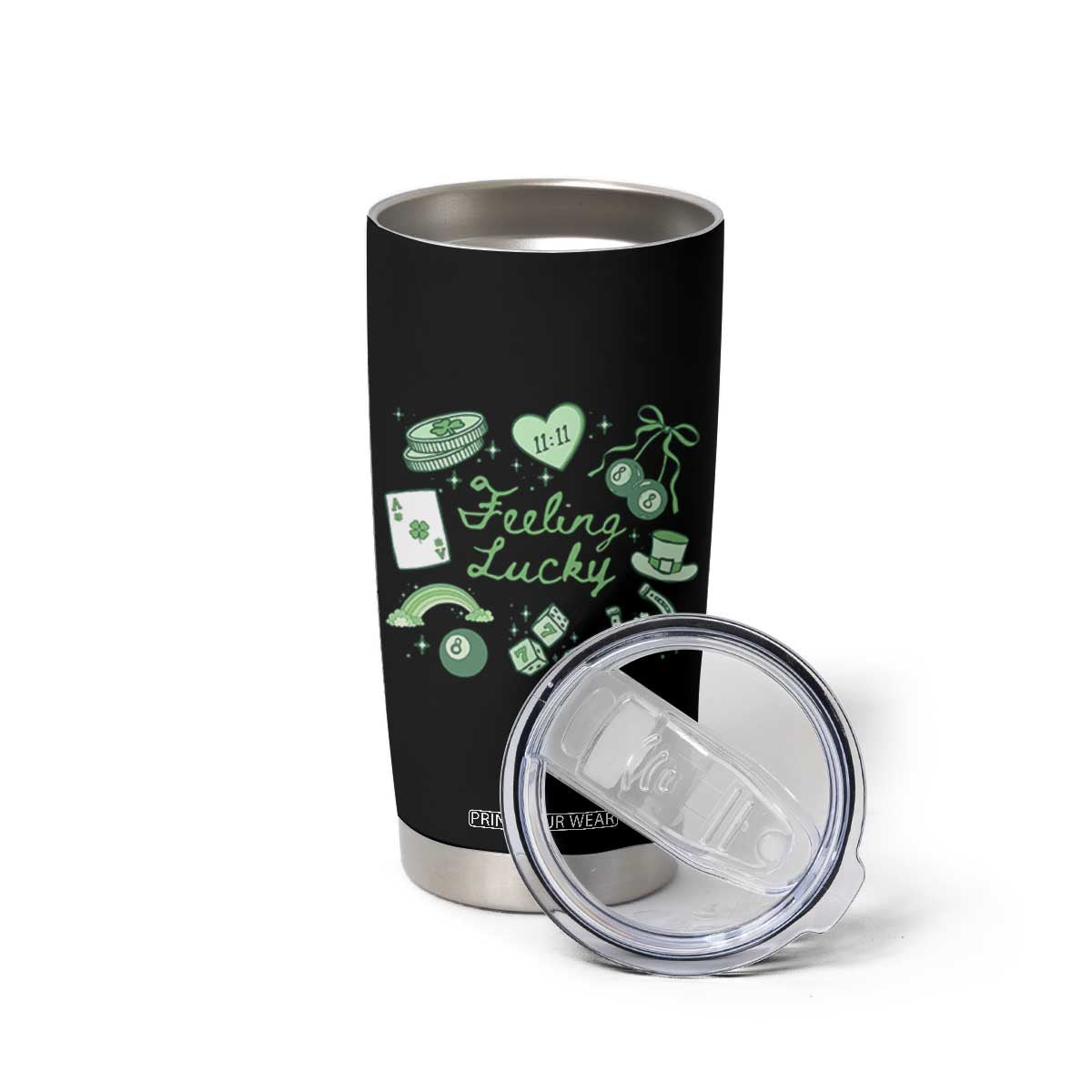 Feeling Lucky St Patricks Day Coquette Shamrock Tumbler Cup TS11 Print Your Wear