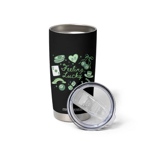 Feeling Lucky St Patricks Day Coquette Shamrock Tumbler Cup TS11 Print Your Wear