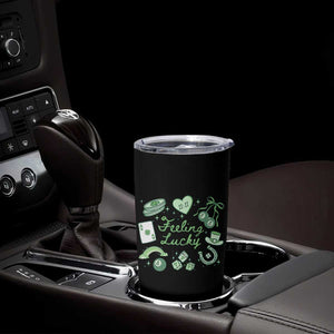 Feeling Lucky St Patricks Day Coquette Shamrock Tumbler Cup TS11 Print Your Wear