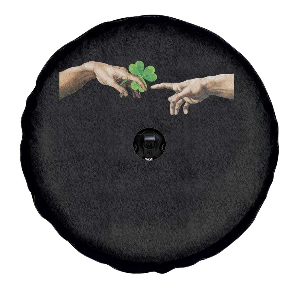 Funny St Patricks Day Shamrock The Creation of Adam Meme Spare Tire Cover TS11 Print Your Wear