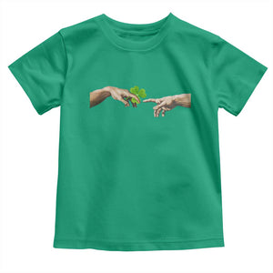 Funny St Patricks Day Shamrock The Creation of Adam Meme Toddler T Shirt TS11 Irish Green Print Your Wear