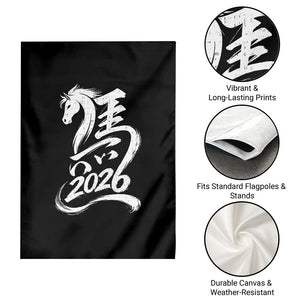 Chinese New Year 2026 Garden Flag Year of The Horse Chinese Calligraphy Art TS11 Print Your Wear