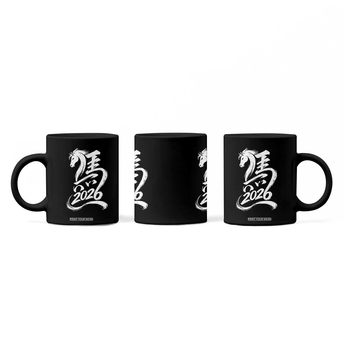 Chinese New Year 2026 Coffee Mug Year of The Horse Chinese Calligraphy Art TS11 Print Your Wear