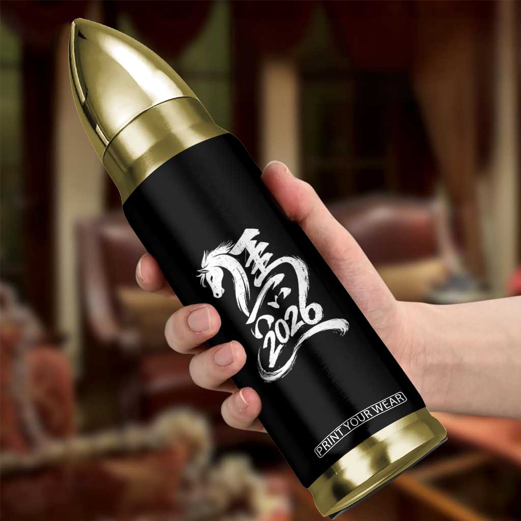 Chinese New Year 2026 Bullet Tumbler Year of The Horse Chinese Calligraphy Art TS11 Print Your Wear