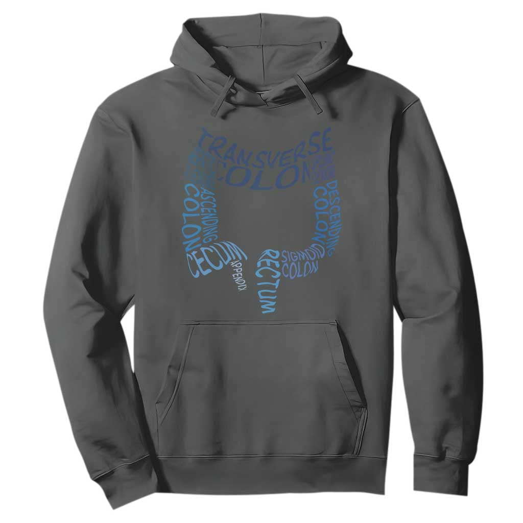 Funny GI Endoscopy Nurse Hoodie Vintage Retro Colon Anatomy Colonoscopy TS11 Dark Heather Print Your Wear