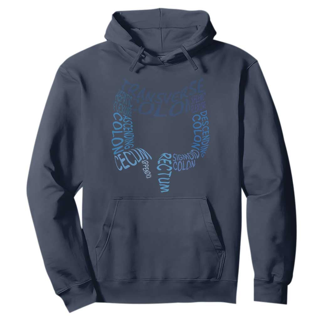 Funny GI Endoscopy Nurse Hoodie Vintage Retro Colon Anatomy Colonoscopy TS11 Navy Print Your Wear