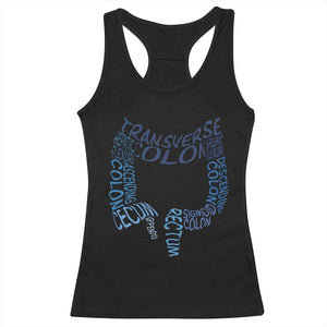 Funny GI Endoscopy Nurse Racerback Tank Top Vintage Retro Colon Anatomy Colonoscopy TS11 Black Print Your Wear