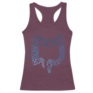 Funny GI Endoscopy Nurse Racerback Tank Top Vintage Retro Colon Anatomy Colonoscopy TS11 Maroon Print Your Wear