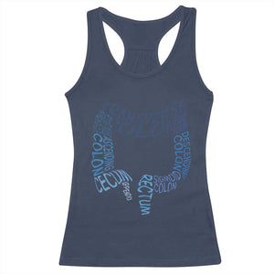 Funny GI Endoscopy Nurse Racerback Tank Top Vintage Retro Colon Anatomy Colonoscopy TS11 Navy Print Your Wear