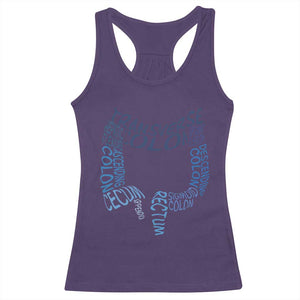 Funny GI Endoscopy Nurse Racerback Tank Top Vintage Retro Colon Anatomy Colonoscopy TS11 Purple Print Your Wear