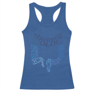 Funny GI Endoscopy Nurse Racerback Tank Top Vintage Retro Colon Anatomy Colonoscopy TS11 Royal Blue Print Your Wear