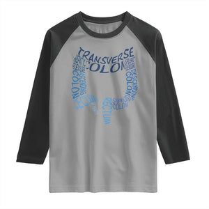 Funny GI Endoscopy Nurse Raglan Shirt Vintage Retro Colon Anatomy Colonoscopy TS11 Sport Gray Black Print Your Wear