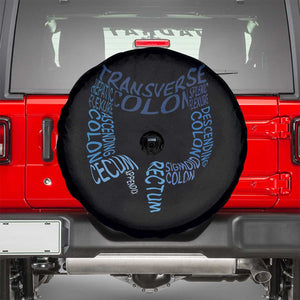 Funny GI Endoscopy Nurse Spare Tire Cover Vintage Retro Colon Anatomy Colonoscopy TS11 Black Print Your Wear