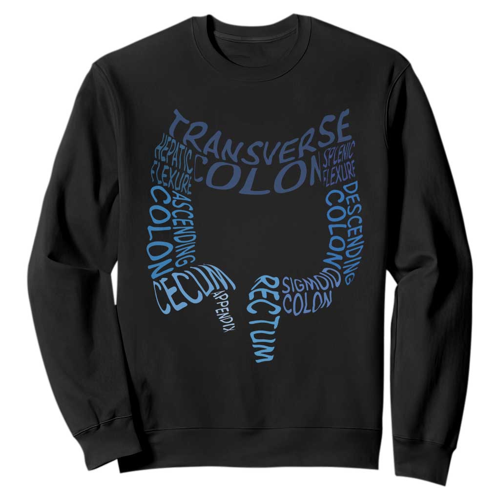 Funny GI Endoscopy Nurse Sweatshirt Vintage Retro Colon Anatomy Colonoscopy TS11 Black Print Your Wear
