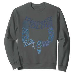 Funny GI Endoscopy Nurse Sweatshirt Vintage Retro Colon Anatomy Colonoscopy TS11 Dark Heather Print Your Wear