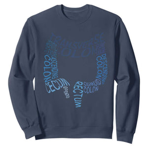 Funny GI Endoscopy Nurse Sweatshirt Vintage Retro Colon Anatomy Colonoscopy TS11 Navy Print Your Wear