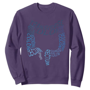 Funny GI Endoscopy Nurse Sweatshirt Vintage Retro Colon Anatomy Colonoscopy TS11 Purple Print Your Wear