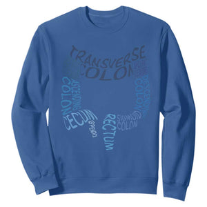 Funny GI Endoscopy Nurse Sweatshirt Vintage Retro Colon Anatomy Colonoscopy TS11 Royal Blue Print Your Wear
