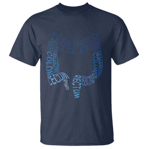 Funny GI Endoscopy Nurse T Shirt Vintage Retro Colon Anatomy Colonoscopy TS11 Navy Print Your Wear