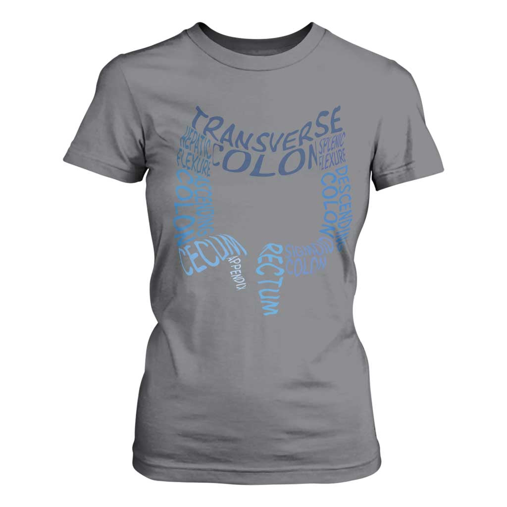 Funny GI Endoscopy Nurse T Shirt For Women Vintage Retro Colon Anatomy Colonoscopy TS11 Charcoal Print Your Wear