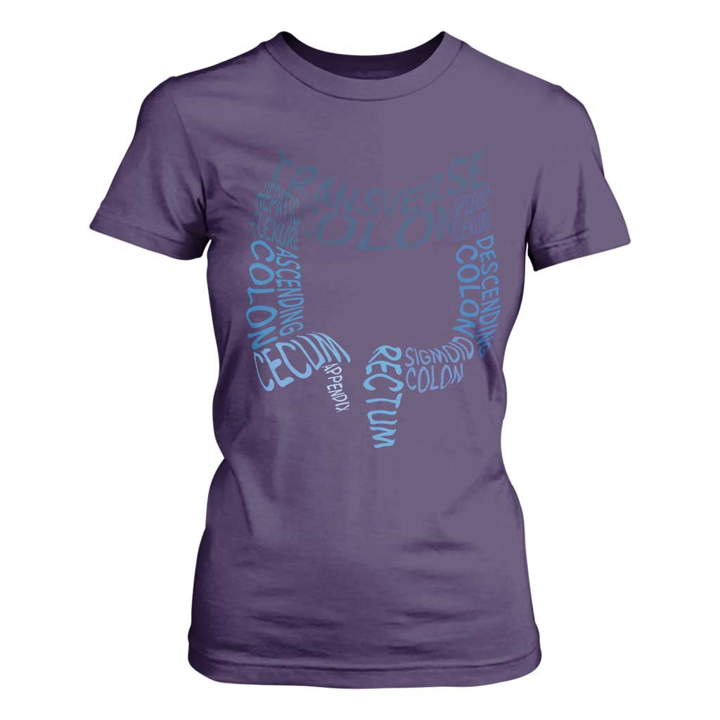 Funny GI Endoscopy Nurse T Shirt For Women Vintage Retro Colon Anatomy Colonoscopy TS11 Purple Print Your Wear