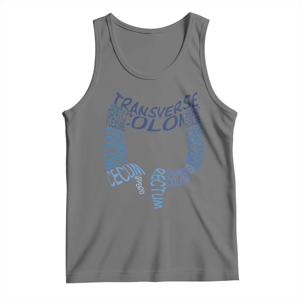 Funny GI Endoscopy Nurse Tank Top Vintage Retro Colon Anatomy Colonoscopy TS11 Black Heather Print Your Wear