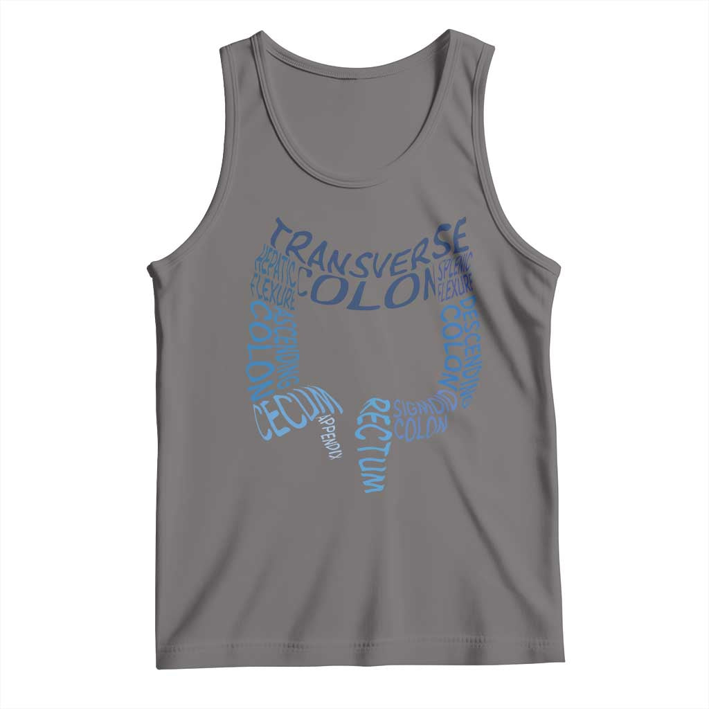 Funny GI Endoscopy Nurse Tank Top Vintage Retro Colon Anatomy Colonoscopy TS11 Deep Heather Print Your Wear