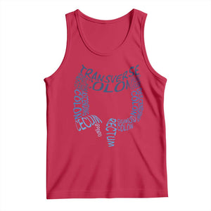 Funny GI Endoscopy Nurse Tank Top Vintage Retro Colon Anatomy Colonoscopy TS11 Red Print Your Wear