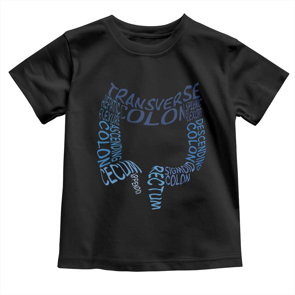 Funny GI Endoscopy Nurse Toddler T Shirt Vintage Retro Colon Anatomy Colonoscopy TS11 Black Print Your Wear