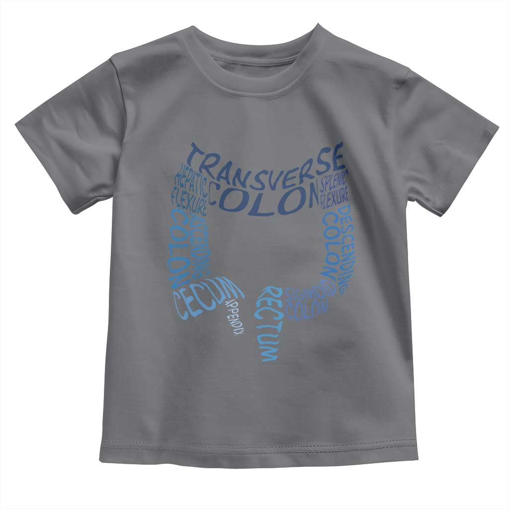 Funny GI Endoscopy Nurse Toddler T Shirt Vintage Retro Colon Anatomy Colonoscopy TS11 Charcoal Print Your Wear