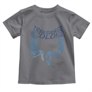 Funny GI Endoscopy Nurse Toddler T Shirt Vintage Retro Colon Anatomy Colonoscopy TS11 Charcoal Print Your Wear
