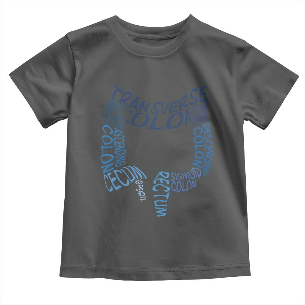 Funny GI Endoscopy Nurse Toddler T Shirt Vintage Retro Colon Anatomy Colonoscopy TS11 Dark Heather Print Your Wear