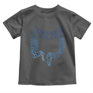 Funny GI Endoscopy Nurse Toddler T Shirt Vintage Retro Colon Anatomy Colonoscopy TS11 Dark Heather Print Your Wear