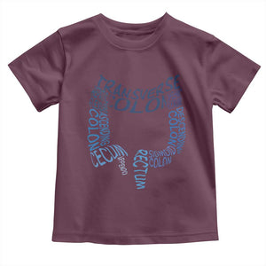 Funny GI Endoscopy Nurse Toddler T Shirt Vintage Retro Colon Anatomy Colonoscopy TS11 Maroon Print Your Wear