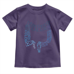 Funny GI Endoscopy Nurse Toddler T Shirt Vintage Retro Colon Anatomy Colonoscopy TS11 Purple Print Your Wear