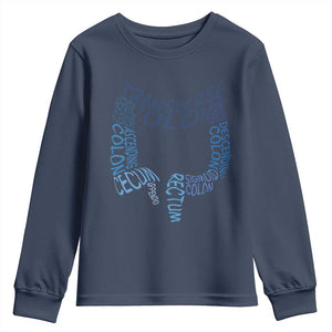 Funny GI Endoscopy Nurse Youth Sweatshirt Vintage Retro Colon Anatomy Colonoscopy TS11 Navy Print Your Wear