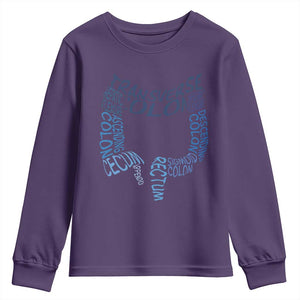Funny GI Endoscopy Nurse Youth Sweatshirt Vintage Retro Colon Anatomy Colonoscopy TS11 Purple Print Your Wear