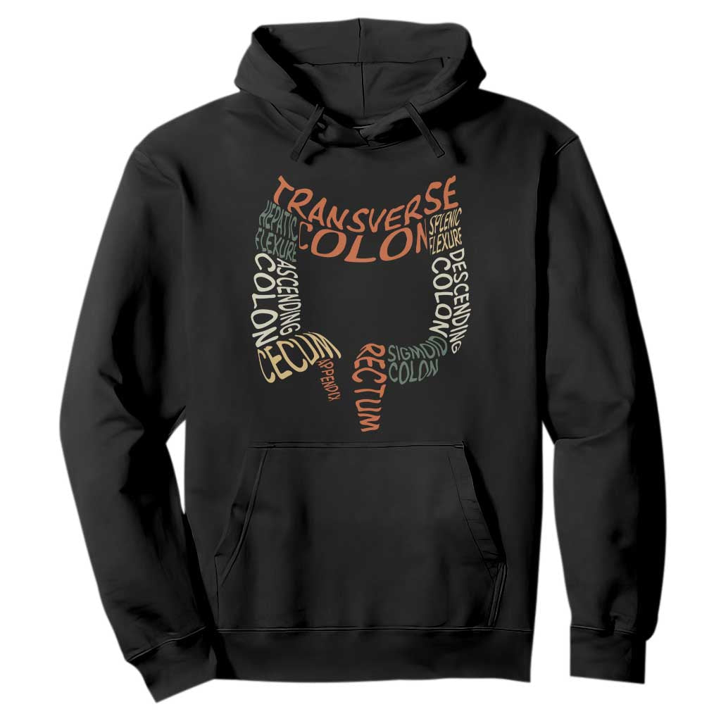 Funny GI Endoscopy Nurse Hoodie Colon Anatomy Colonoscopy TS11 Black Print Your Wear